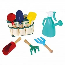Small Foot Bag with gardening accessories, 8 pieces