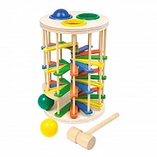Small Foot large wooden hammer and ball tower