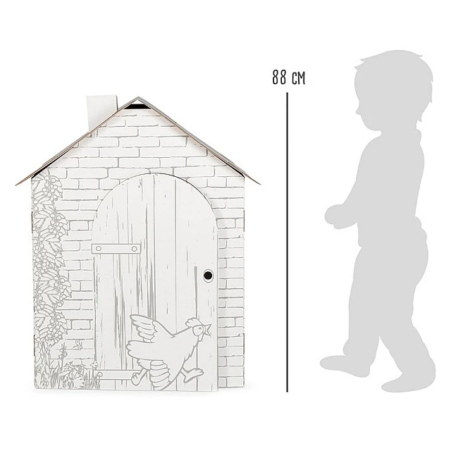 Small Foot cardboard play house, 87 x 71 x 88 cm