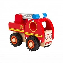 Small Foot Fire truck, wooden, 13 x 7 x 10 cm
