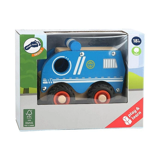 Small Foot Police car, wooden, 13 x 7 x 10 cm