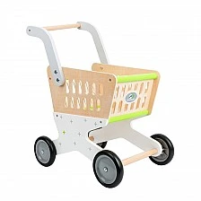Small Foot wooden children’s shopping trolley, 41 x 29 x 48 cm