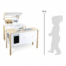 Small Foot wooden play shop with accessories, 106 x 40 x 106 cm