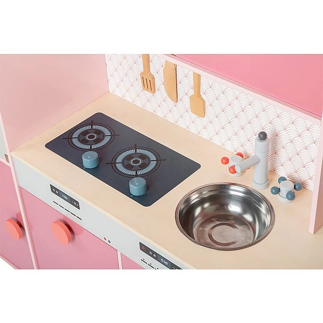 Small Foot Play kitchen, 100 x 29 x 100 cm, pink