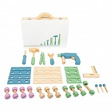 Small Foot Куфарче с инструменти, детско, дървено, 43 части