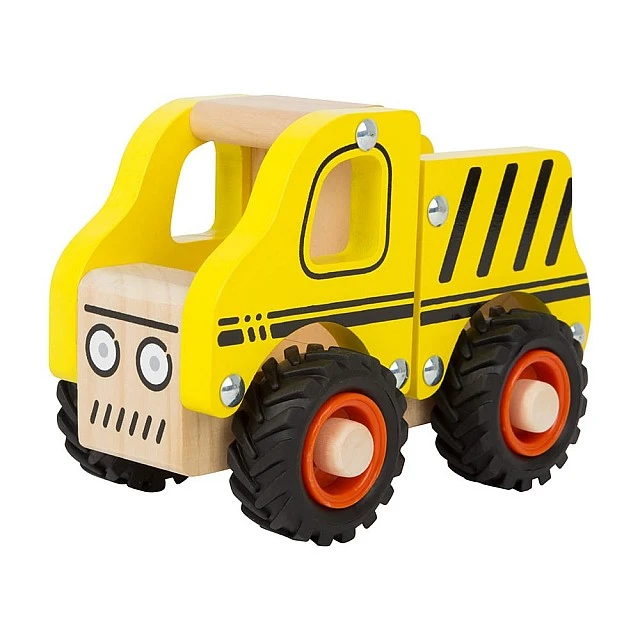 Small Foot wooden truck yellow, 13 x 7 x 10 cm