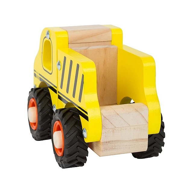 Small Foot wooden truck yellow, 13 x 7 x 10 cm