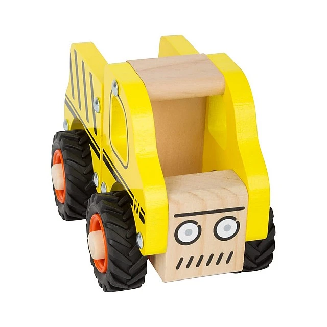 Small Foot wooden truck yellow, 13 x 7 x 10 cm