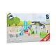 Small Foot Train, with rails and bridge, wooden, 60 pieces