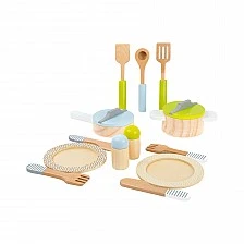 Small Foot wooden children’s cookware and utensils set, 13 pieces