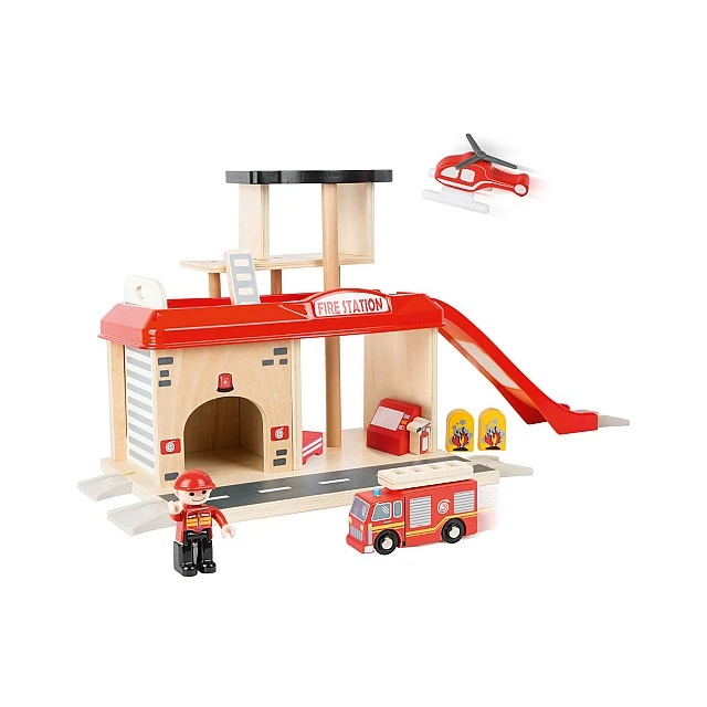 Small Foot Fire station, with accessories, 15 pieces