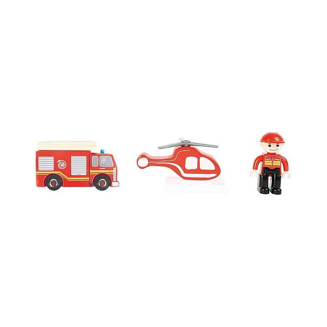 Small Foot Fire station, with accessories, 15 pieces