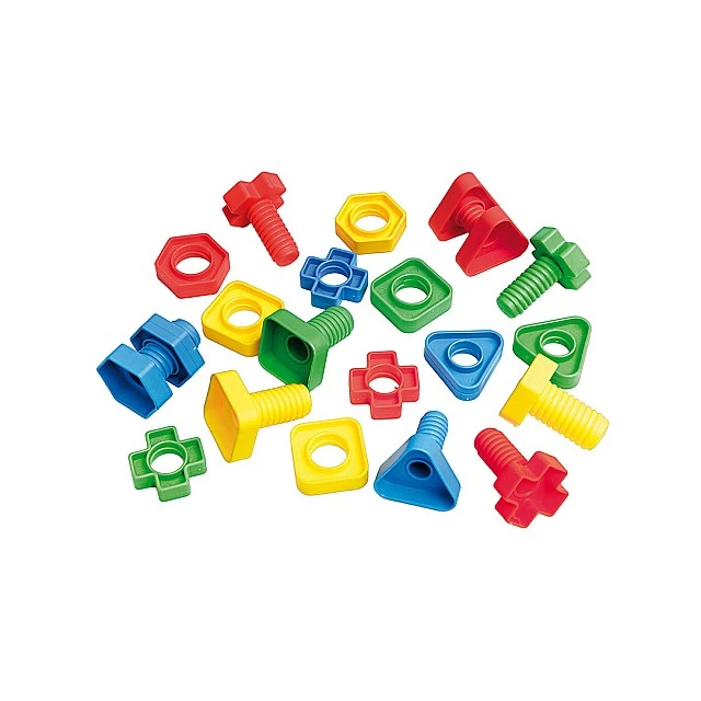 Nowa Szkola Screws and nuts, four colors, 64 pieces