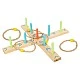 Small Foot Goal Throwing Game, with Rings, Wooden