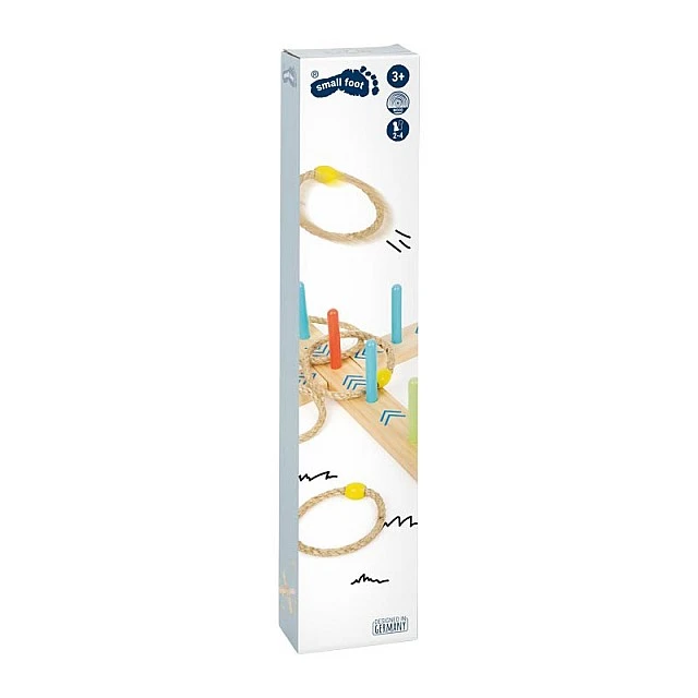Small Foot Goal Throwing Game, with Rings, Wooden