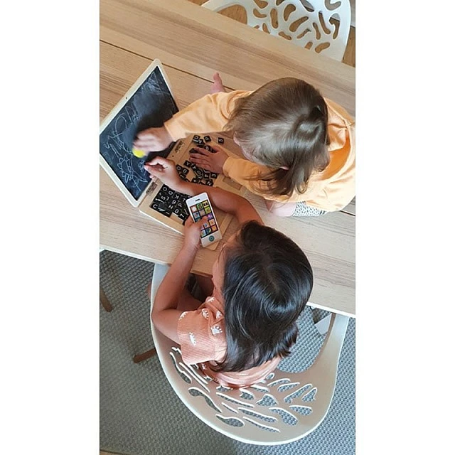 Small Foot Wooden laptop with magnetic board, 30 x 22 x 1.5 cm
