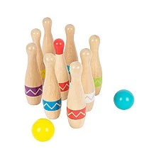 Small Foot wooden bowling set with nine pins