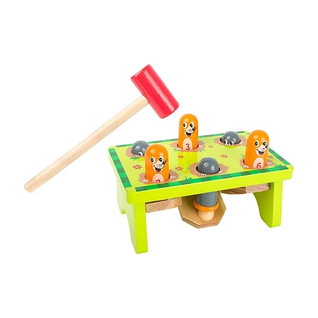 Small Foot wooden hammer and moles game, 19.5 x 12 x 12 cm