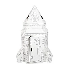 Small Foot cardboard rocket play house, 105 x 105 x 169 cm