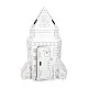 Small Foot cardboard rocket play house, 105 x 105 x 169 cm