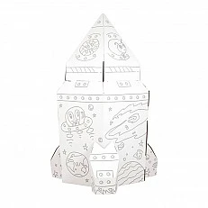 Small Foot Къща - Ракета за игра, картонена, 105 х 105 х 169 cm