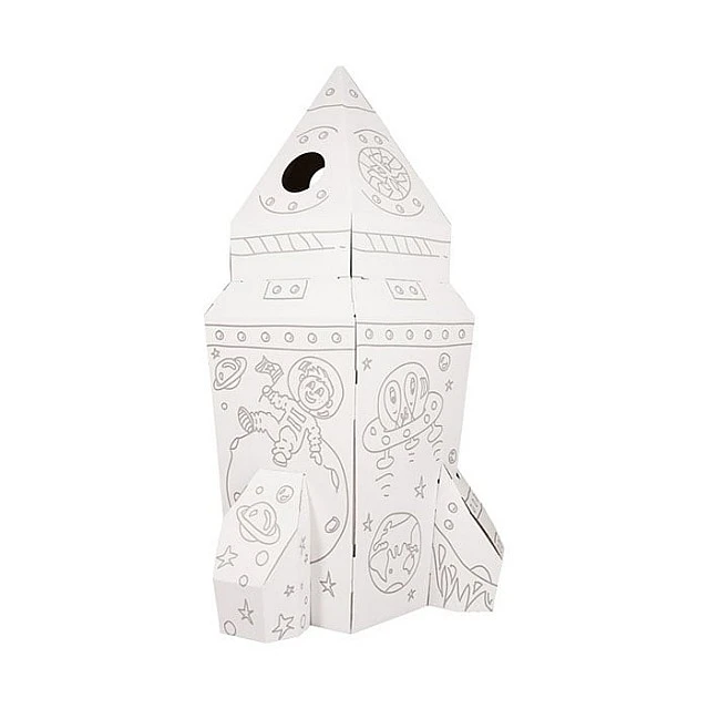 Small Foot cardboard rocket play house, 105 x 105 x 169 cm