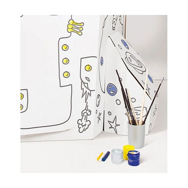 Small Foot cardboard rocket play house, 105 x 105 x 169 cm