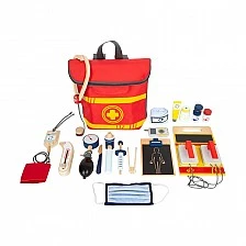 Small Foot children’s doctor set wooden in backpack