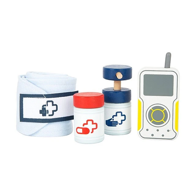 Small Foot children’s doctor set wooden in backpack