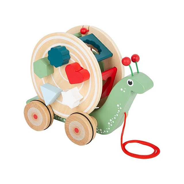 Small Foot wooden pull-along Snail with sorter
