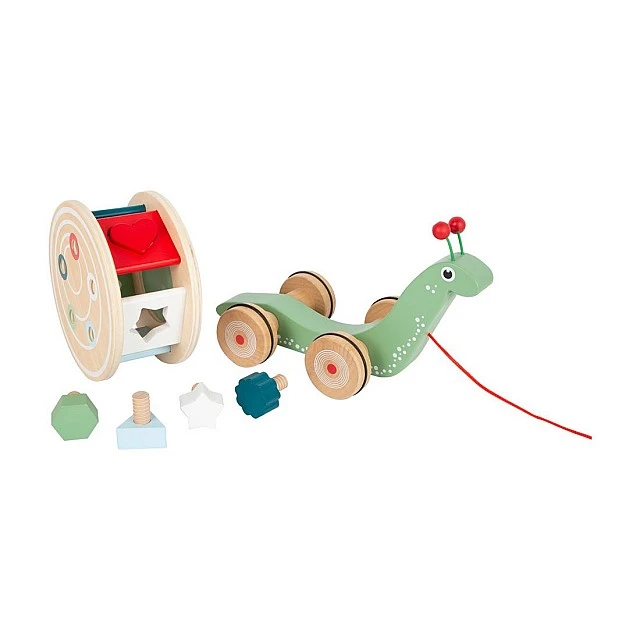 Small Foot wooden pull-along Snail with sorter