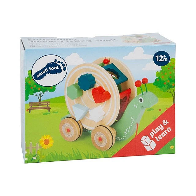Small Foot wooden pull-along Snail with sorter