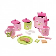 Small Foot children’s tea set floral, 17 pieces