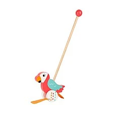 Small Foot wooden push-along Parrot toy, 47 x 6 x 18 cm