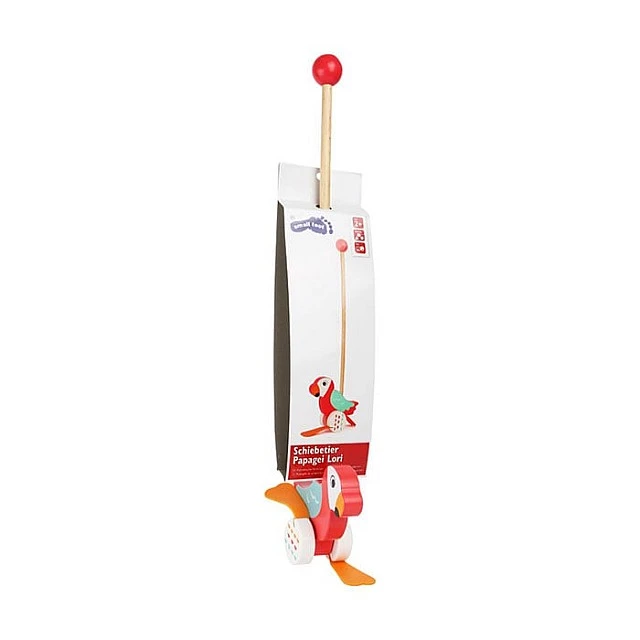 Small Foot wooden push-along Parrot toy, 47 x 6 x 18 cm
