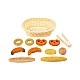 Small Foot Bread basket, wooden, 12 pieces