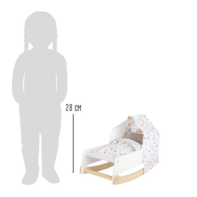Small Foot Люлка за кукли, дървена, 54 х 28 х 28 cm