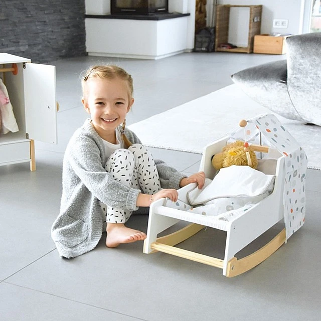 Small Foot Люлка за кукли, дървена, 54 х 28 х 28 cm