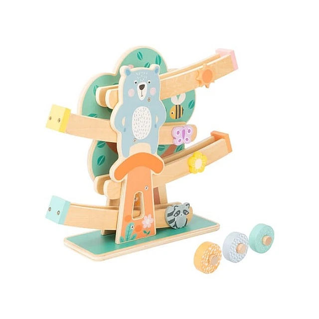 Small Foot Track with balls, with animals, wooden