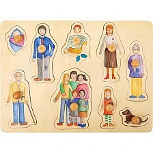 Small Foot Nesting Puzzle - Family and Friends, Wooden, 9 Pieces