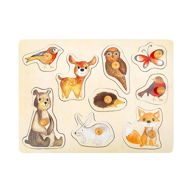 Small Foot wooden Forest animals puzzle, 9 pieces