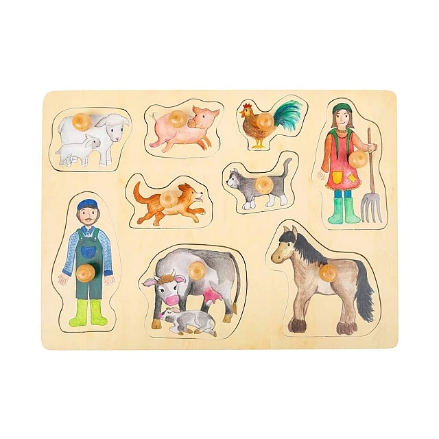 Small Foot wooden Farm puzzle, 9 pieces