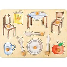 Small Foot Nesting puzzle - kitchen items, wooden, 9 pieces
