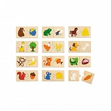 Nowa Szkola Puzzle, "animals and their food", wooden