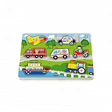 Nowa Szkola Puzzle, "vehicles", sound, wooden