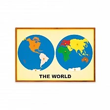 Nowa Szkola Puzzle World map - Continents