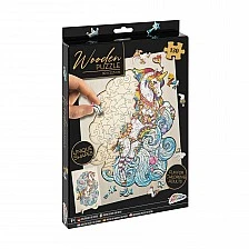 Grafix Puzzle Unicorn, unique shapes, wooden, 130 pieces