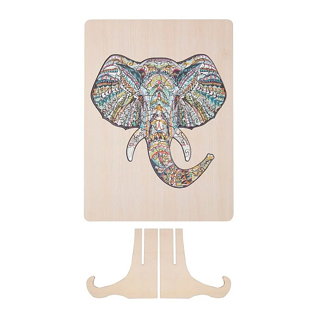 Grafix Puzzle Elephant, unique shapes, wooden, 137 pieces