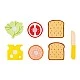 Small Foot wooden sandwich, 7 pieces, 7.5 x 7.5 x 5.5 cm