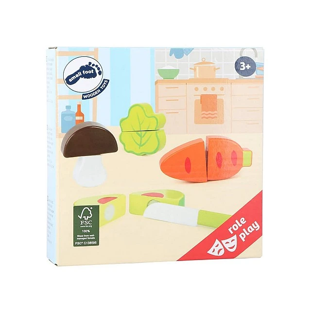 Small Foot Set Vegetables, wooden, 9 pieces
